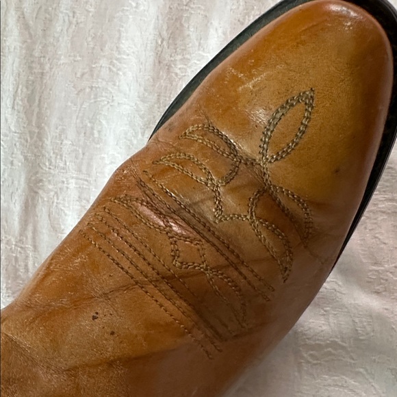 Vintage Wrangler Cowboy Boots Men’s Leather Blue Brown Size 8.5 - Picture 12 of 13